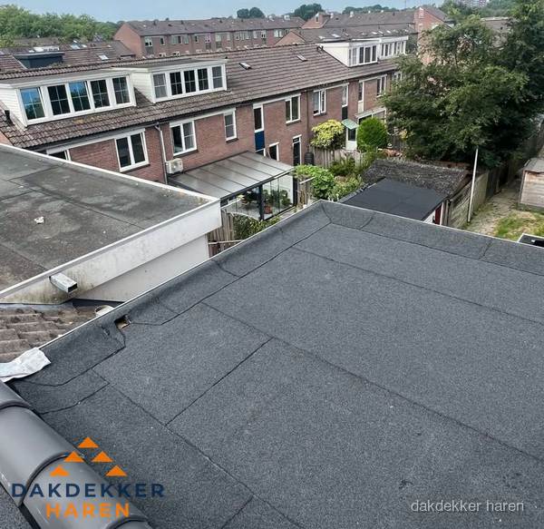 Dakinspectie plat dak aanbouw in Haren Dakinspectie plat dak aanbouw in Haren